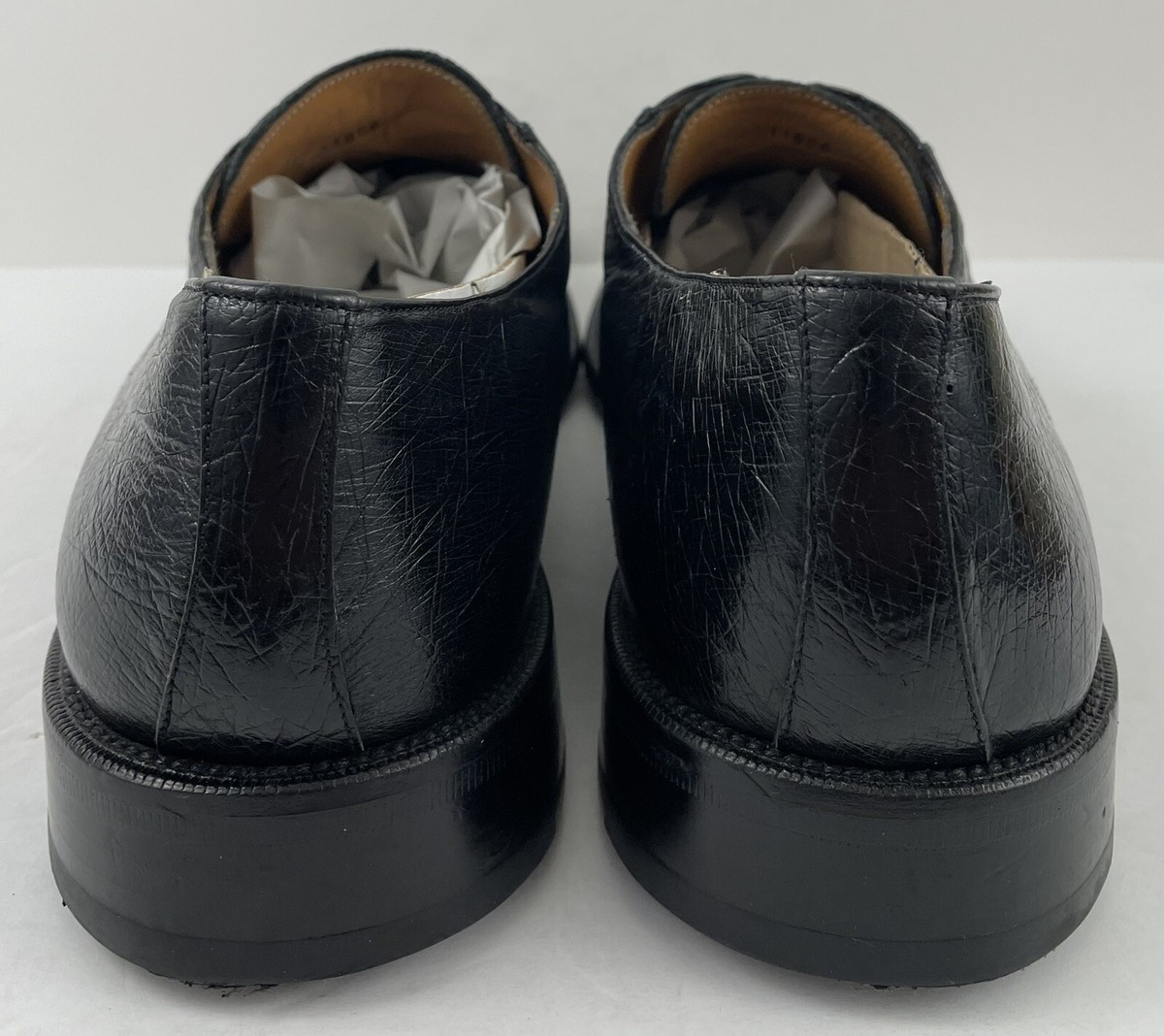 Paolo De Marco Mens Black Full Quill Ostrich Dress Shoes  display picture 1