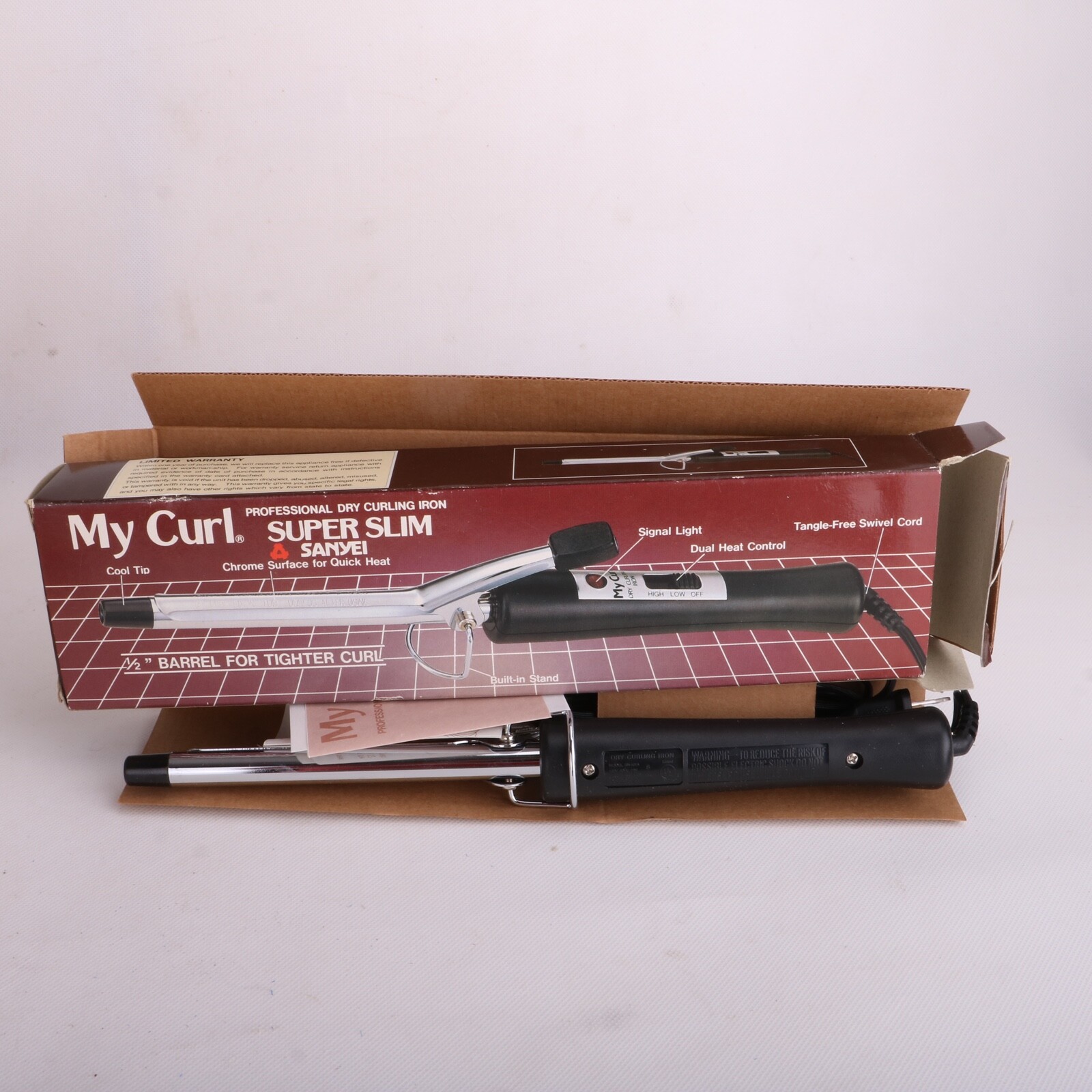 My Curl Super Slim 1/2" Barrel Professional Dry Curling Iron