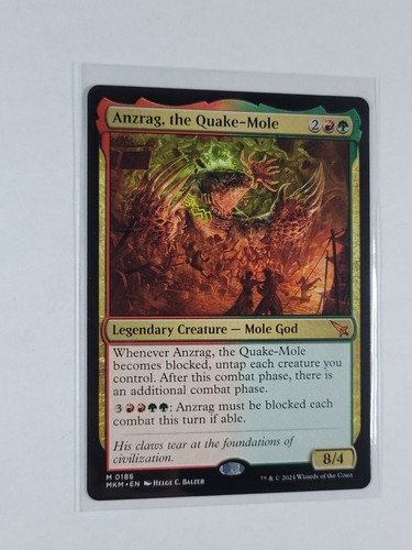 Magic The Gathering Anzrag, the Quake-Mole (186/462) Asesinatos en la mansión mítica de Karlov casi nuevo EE. UU. - Imagen 2 de 6