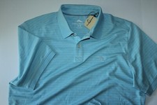 Tommy Bahama Polo Shirt Striped Embroidered Marlin Air Blue SS New Medium M