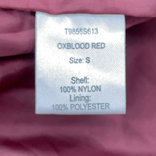 Tart Collections Womens Sz S Rain Jacket Oxblood Zip Pockets Packable Hood Lined - Picture 14 of 18