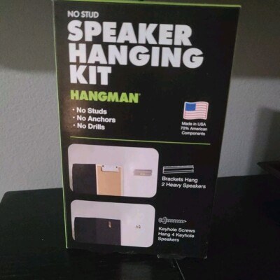 Hangman No Stud Speaker Hanging Kit Holds 30 lbs - 2 Heavy & 4 Keyhole Speakers