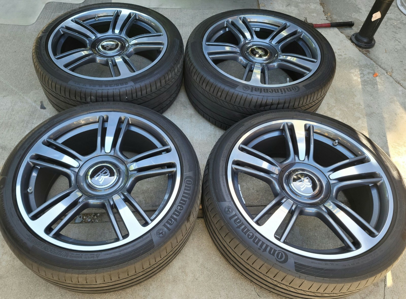 21" OEM FACTORY ORIGINAL ROLLS ROYCE WRAITH DAWN GHOST WHEELS TIRES SENSORS.