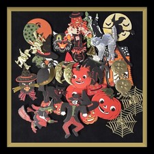 Anna Griffin CREEPY HALLOWEEN Stickers with Dresden Pieces - 29 pcs total