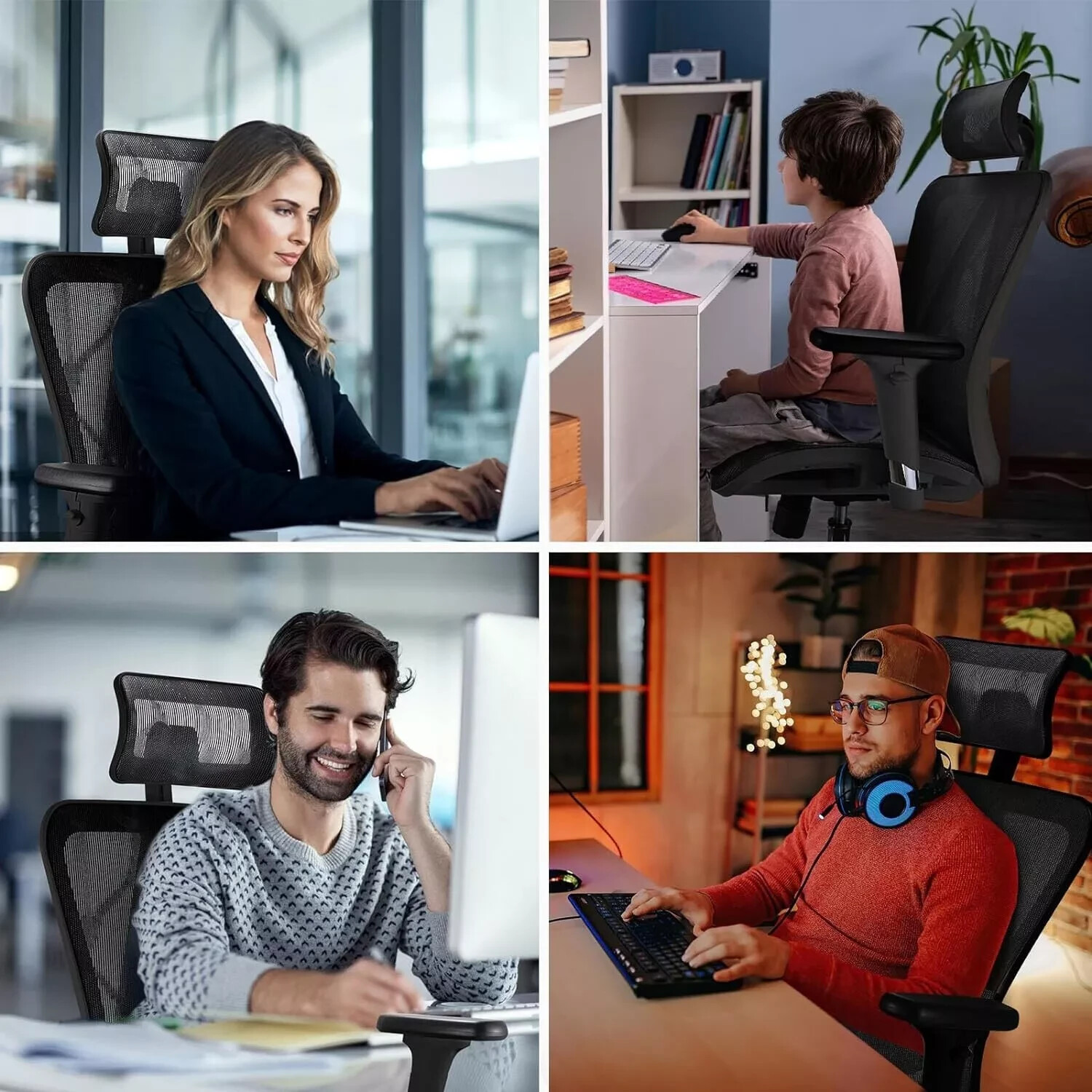 TICONN Big & Tall Ergonomic Office Chair, Home Office Desk Chairs with Wheels