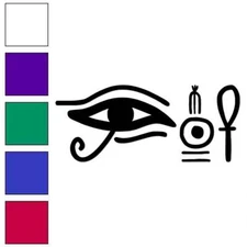 Egyption Horus Ankh, Vinyl Decal Sticker, Multiple Colors & Sizes #7020