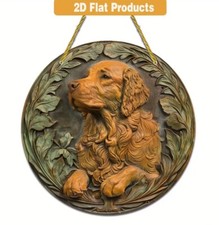 NEW 6  Golden Retriever Aluminum Wall Decor With Hanger. NEW  6  X 6  