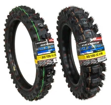 Dunlop MX34 60/100-14 80/100-12 Tire Set Front Rear CRF110 KLX110 TTR110 Tires