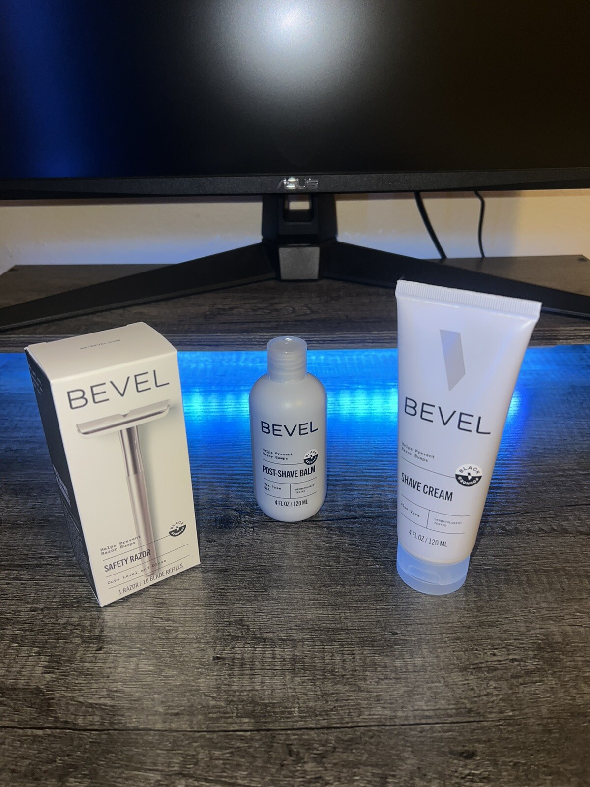 Bevel Safety Razor - Double Edge Safety Razor + Post Shave Balm + Shave Cream