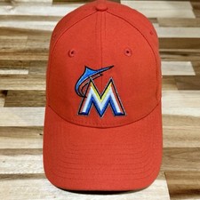 New Era 9Forty Miami Marlins Orange MLB Hat Adjustable Baseball Cap Hook Loop