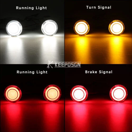 4X 1157 LED Front Rear Turn Signal Lights For Harley Davidson Touring Road Glide Foto 2 de 4