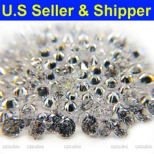 ROUND CUBIC ZIRCONIA CZ LOOSE STONES 1000 PCS 0.7 MM GREAT  QUALITY SHIP IN US