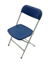 Blue Folding Samsonite style folding chair, folding chairs, stacking chairs