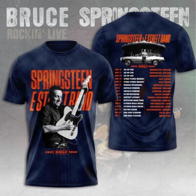 Bruce Springsteen And The E Street Band Tour 2025 3D T Shirt  Hoodie S-5XL