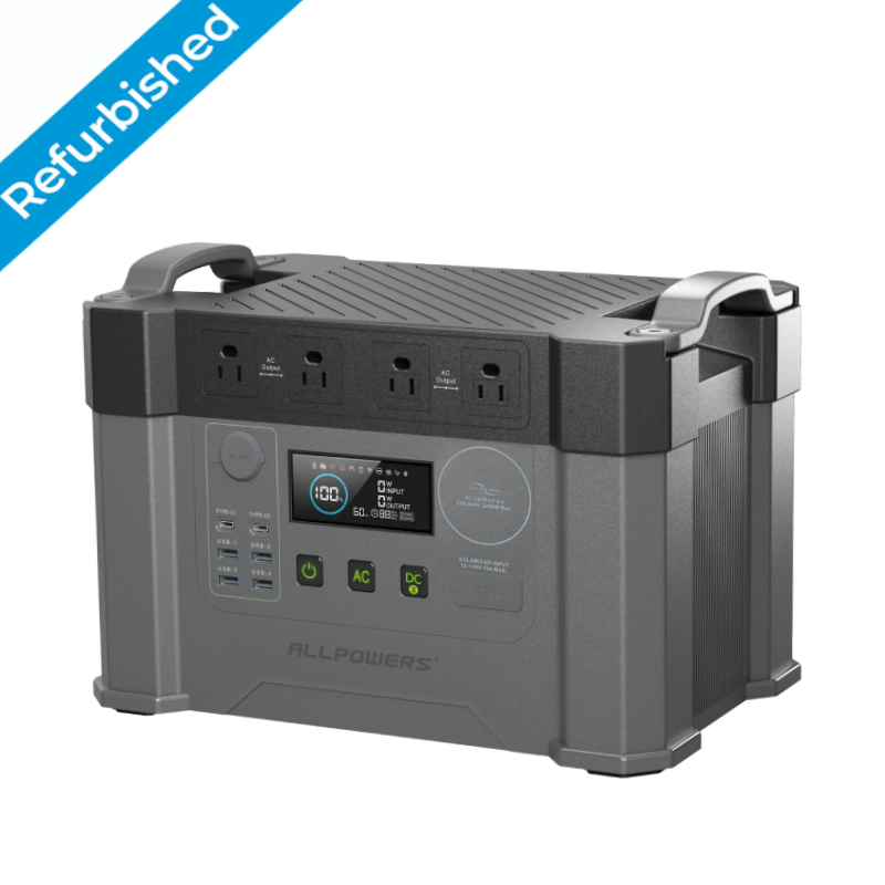 ALLPOWERS S2000 Por 2400W Solar Generator Power Station For Outdoor Refubished