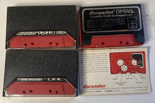 VTG Discwasher DMAG Audio Cassette Deck Demagnetizer, CPR, & Perfect Path Set - Picture 2 of 2