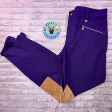 Ralph Lauren Riding Pants Womens 8 Equestrian Suede Patch Horse Riding Ankle