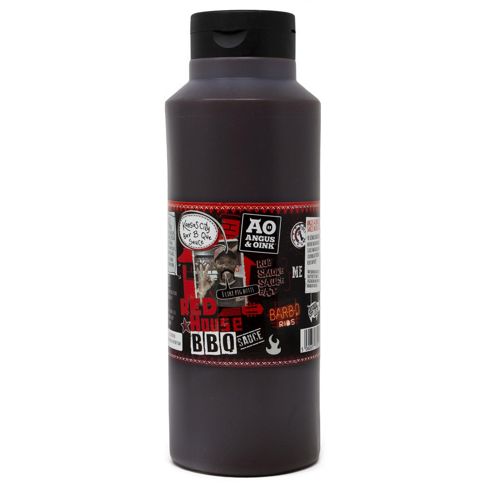 Angus & Oink Red House BBQ Kansas City Barbeque Sauce 1L Barbecue Condiment
