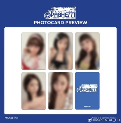 lesserafim spaghetti トレカ makestar セット LE SSERAFIM SPAGHETTI WEVERSE MAKESTAR PHOTOCARD OFFICIAL FANSIGN