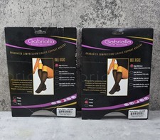 Womens Sheer Compression Knee High Stockings 20-22mmHg NUDE Large - 2 pair