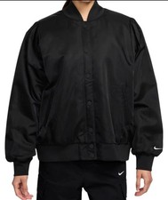 Nike Women s Destroyer Woven Bomber Satin Jacket Sz. M NEW HJ0971-010 BLACK