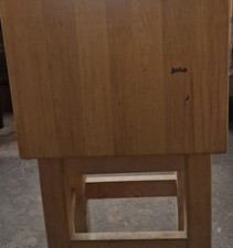 Hackblock 40x40 cm Hackklotz aus Buchenholz & Untergestell Block Klotz Hackstock