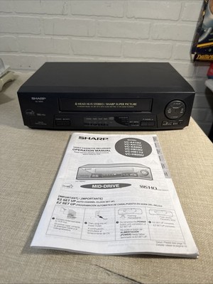 Sharp VC-H810U VHS Recorder VCR Player W/ Manual No Remote 4-Head