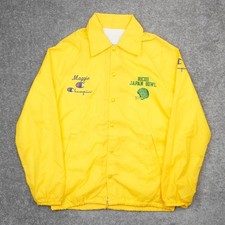 Vintage Champion Made in USA Small Yellow Long Sleeve Full Snap Jacket