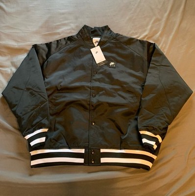 NWT Nike Air Varsity Therma-Fit Bomber Jacket HJ0301-010 Black Mens Size M New