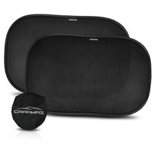 CARAMAZ Car Window Shade for Baby with Certified UV-Protection 2 Pack - Black