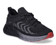 ATHLETIC WORKS Boys Sneakers Size 6 Black Lig...