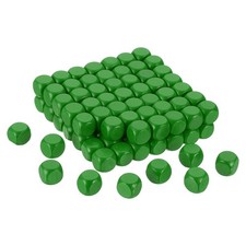 100Pcs Blank Wooden Dice10mm 6 Sided Wood Cube Square Block Green