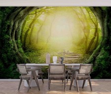 3D Mystery Forest Self-adhesive Removeable Wallpaper Wall Mural 170