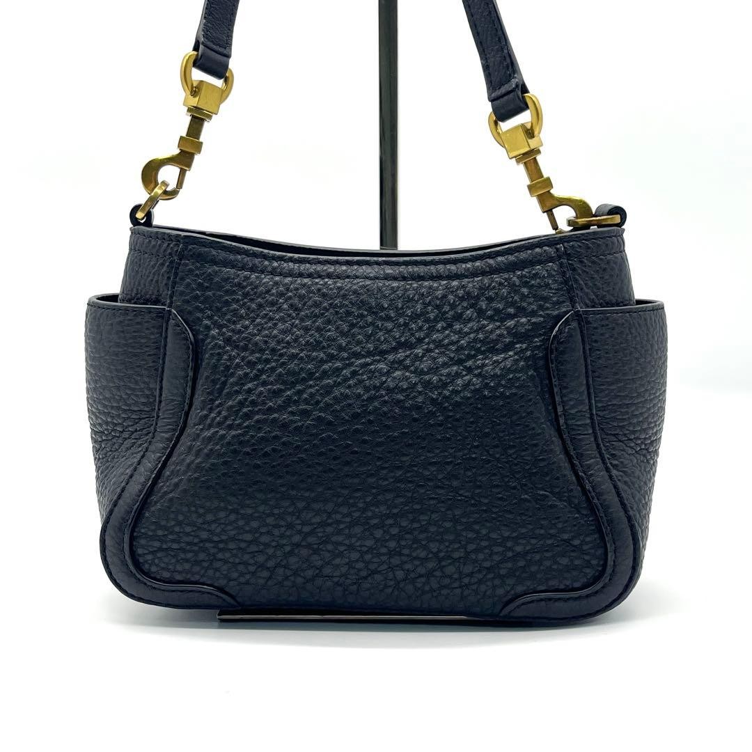 Tory Burch Small Leather Shoulder Bag Black Women's Used Authentic thumbnail 3