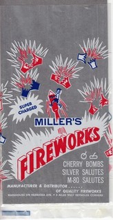 Miller Fireworks salute bag "cherry bombs" "M 80 salutes" "silver salutes"