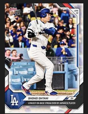 Shohei Ohtani On-Base Streak Japanese Player 2026 MLB Topps NOW