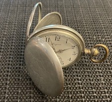 Antiguo Reloj Bolsillo Longines Plata Gran Premio de París 1900 1/2 Estuche Cazador Funciona