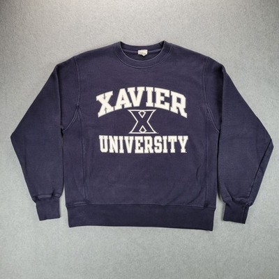 Vintage Y2K Xavier University Champion Reverse Weave Sweatshirt HEAVYWEIGHT Med