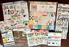 Maggie Holmes GATHER Stickers, Chipboard, Embellishments, 12x12 6x6 NEW/USED LOT