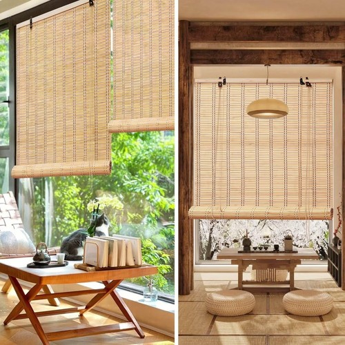 Bamboo Blinds, Easy to Install Bamboo Shades for Indoor Windows, Custom Sizes... - Picture 3 of 7