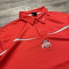Nike Ohio State Polo Shirt Adult Large Red Short Sleeve Collared Vintage Y2K  — photo 3