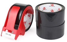 Heavy Duty Black Packaging Tape Refills 1.88 Inch x 55 Yards 2 Mil Thick