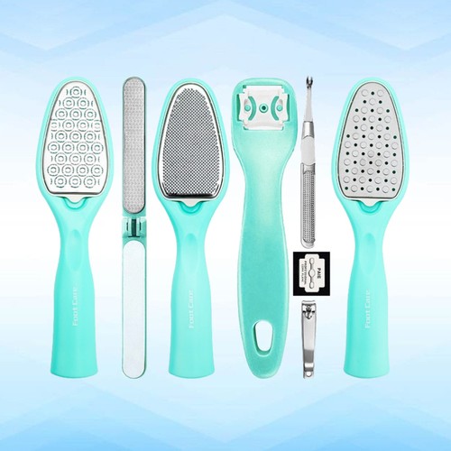 8 Pcs Foot Skin Filing Tool Set Miss Pedicure Kit - Picture 12 of 12