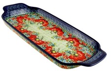 Polish Pottery Serving Tray by Zaklady Boleslawiec – 13.5" Long - Made in Poland