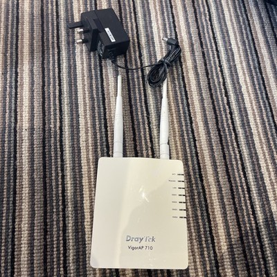 Draytek VigorAP 710 Wireless Range Extender Access Point & Netzteil off white