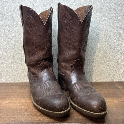 Durango Boots Men s Brown Leather Western Cowboy Work Chore Pull On Size 10 D
