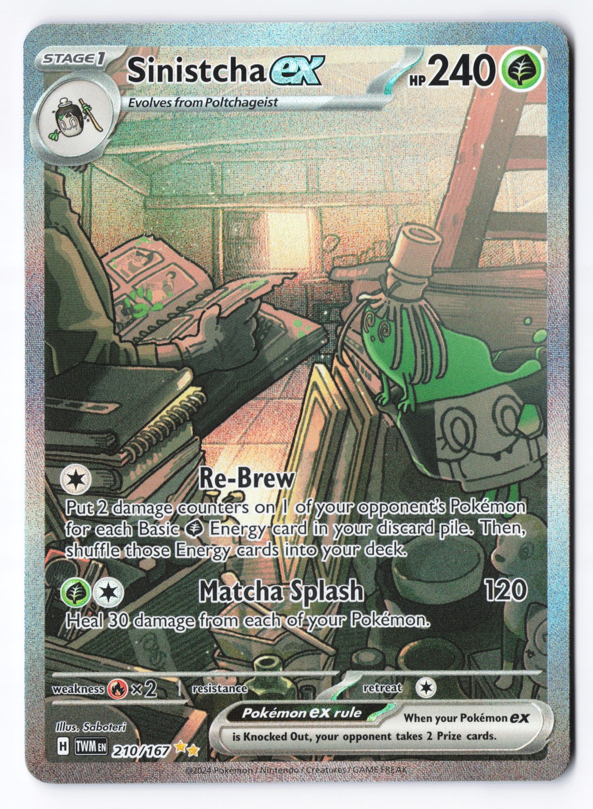 Sinistcha ex 210/167 - Twilight Masquerade Special Illustration Rare SIR Holo NM