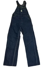 Men’s Liberty Brand Bib Overalls Blue Jean Denim 31x34 Free Shipping