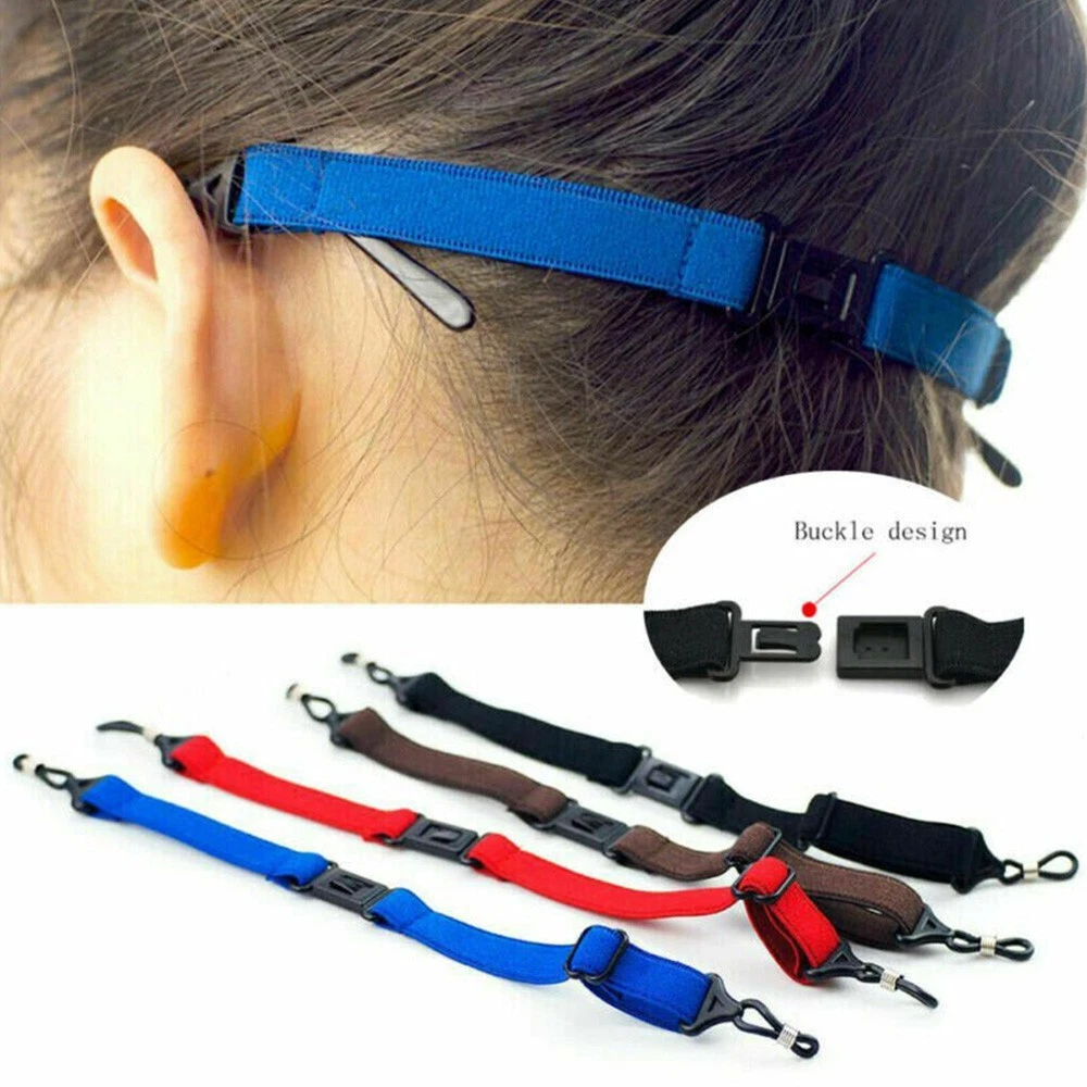 Confezione Da 4 Cinturini In Silicone Regolabili Per Occhiali Sportivi E Da Sole – Universale Nero