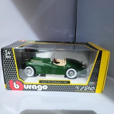 Burago British Racing Green jaguar XK12. 1951 car 1:24 Scale Diecast Model.